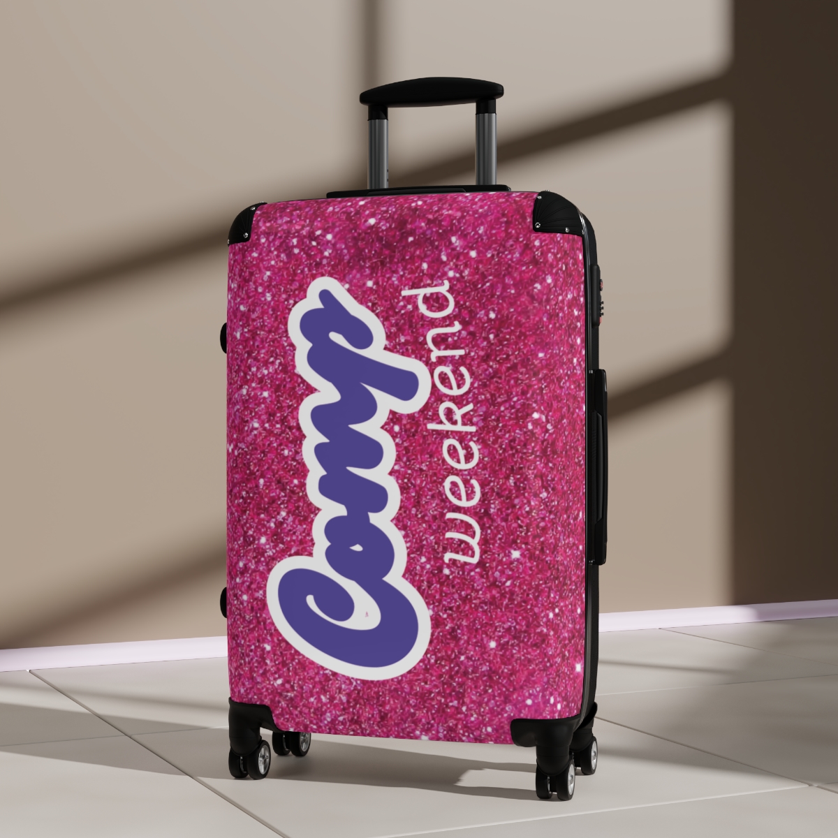 Medium Cheer Glitter Weekend Suitcase