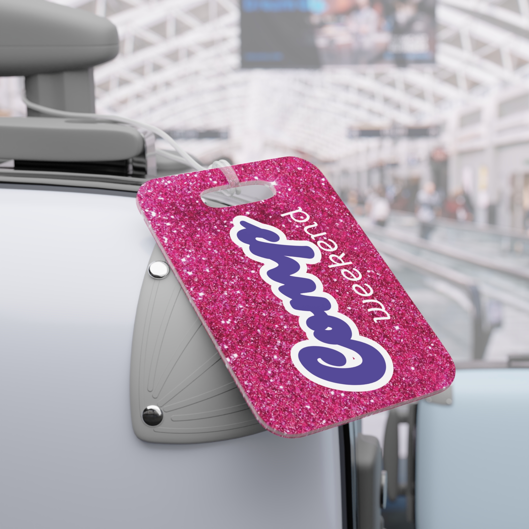 Rectangle Glittery Luggage Tags for Stylish Travel, Cheer Travel Accessories, Competition Travel Tags, Glittery Tags for Baggage