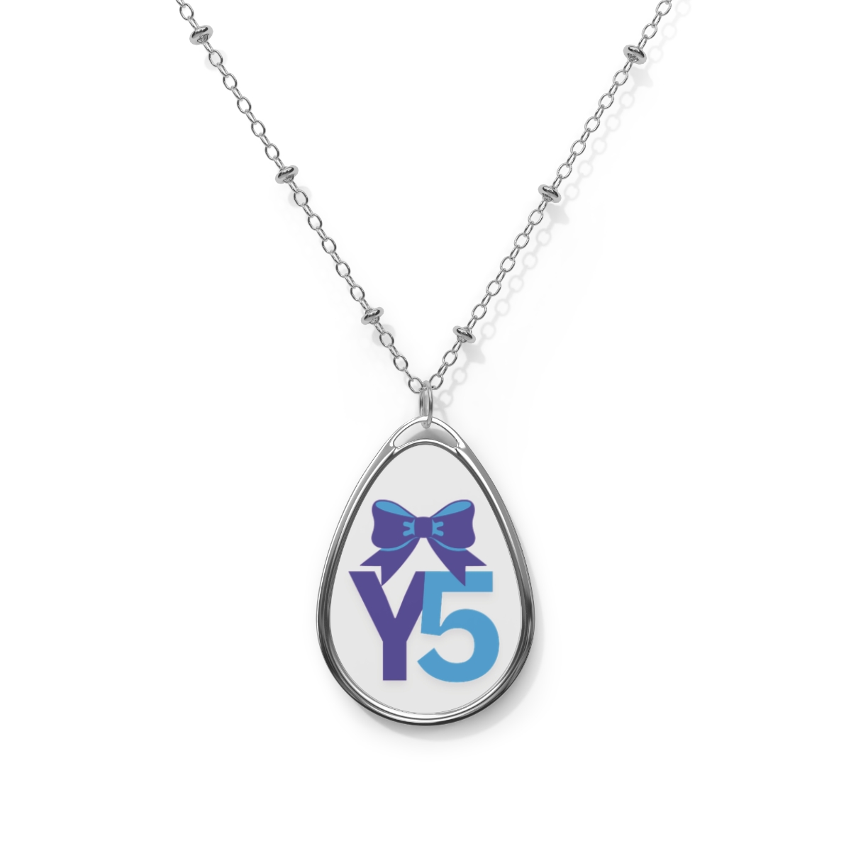 Y5 | Youth Level 5 | Cheer Age and Level Oval Necklace | Perfect Gift for Cheer Teams, Summit Gift Bags, Summit Goodies, Competition Gifts, or Just Because