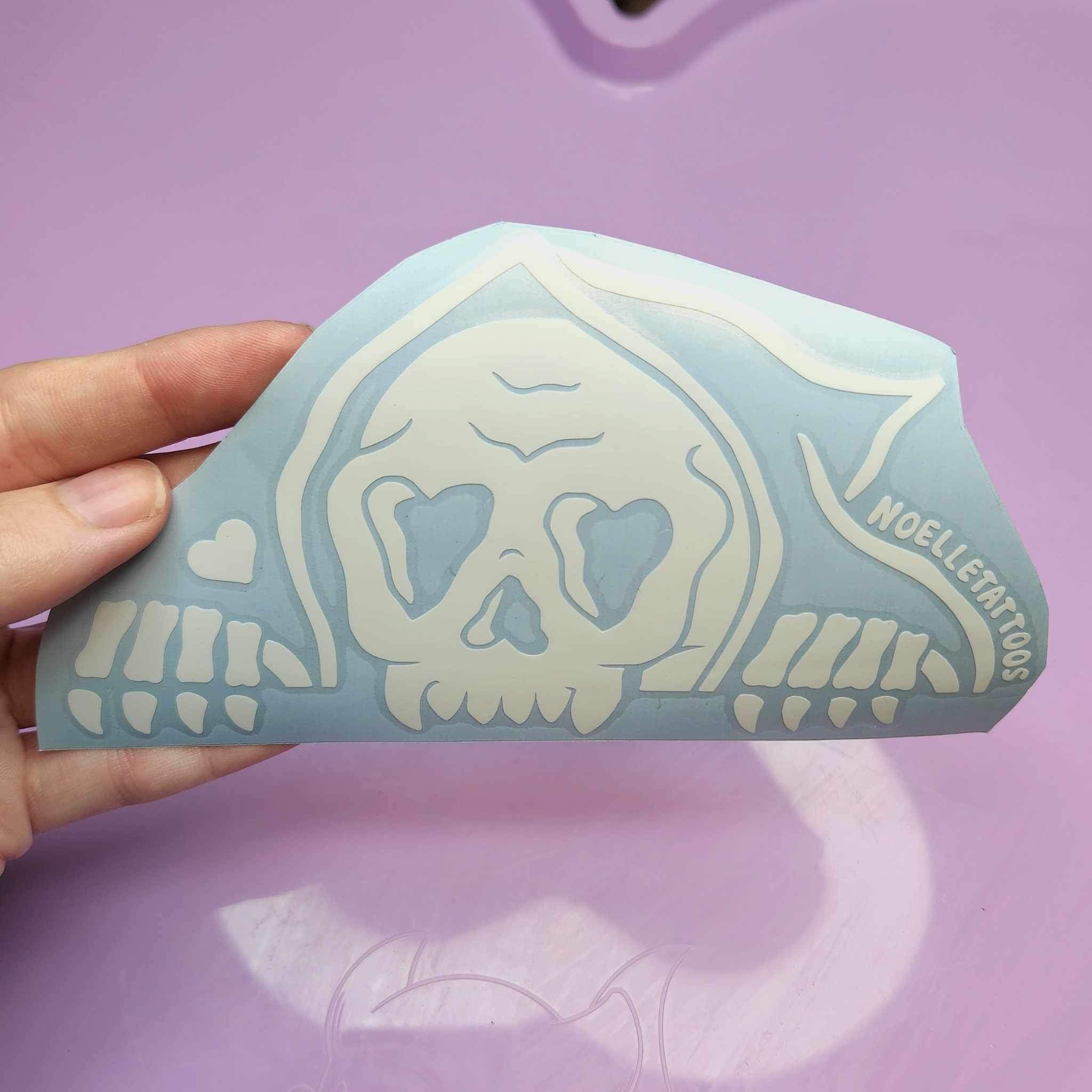 Skelly Peeker Sticker