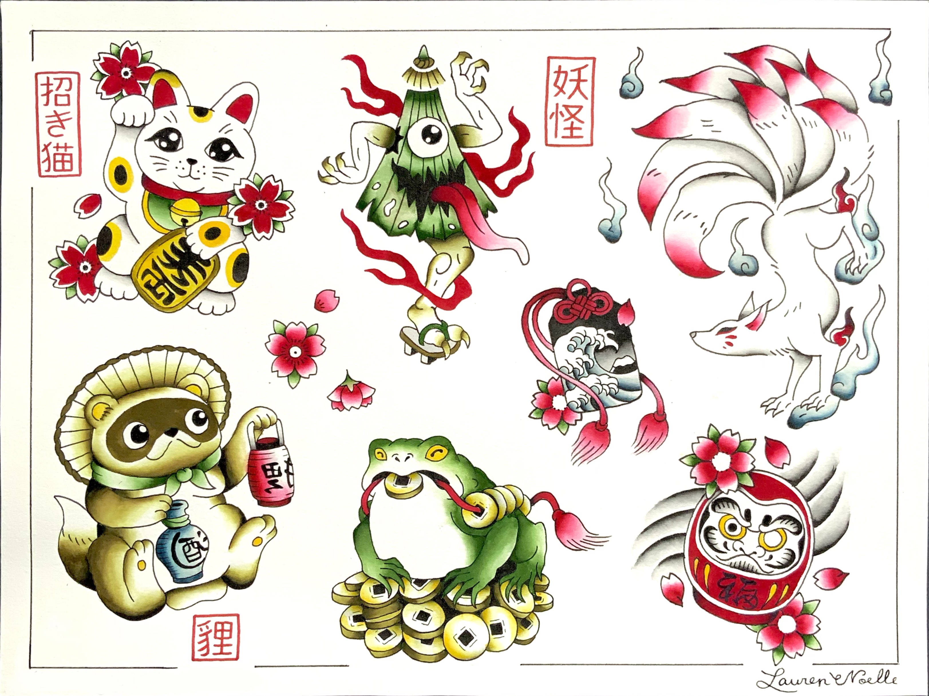 Japanese Traditional Tattoo Flash Prints