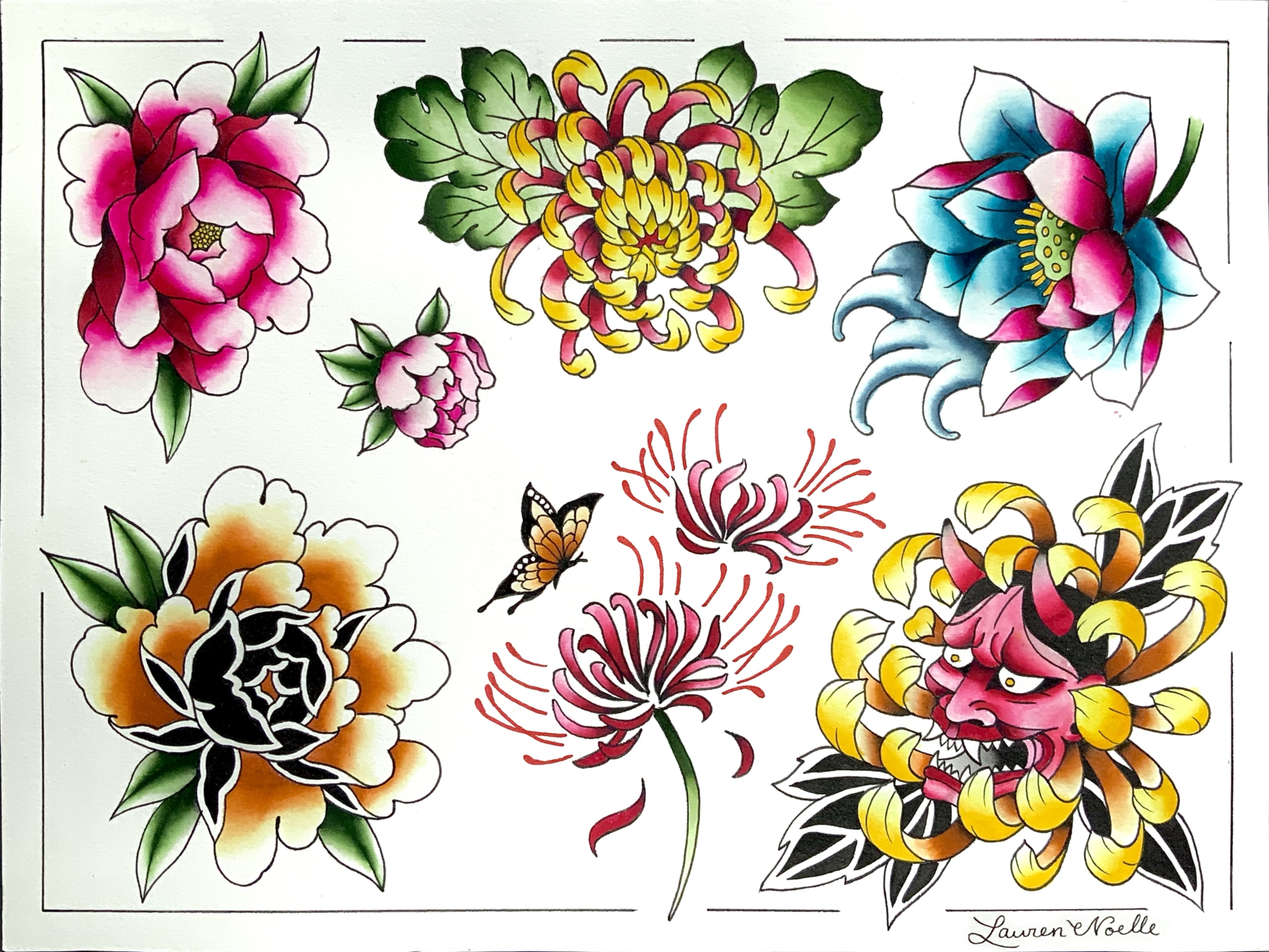 Japanese Traditional Tattoo Flash Prints