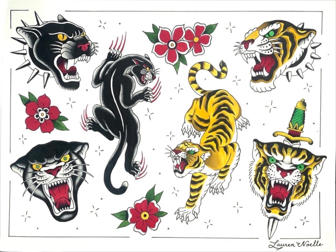 American Traditional Tattoo Flash Prints