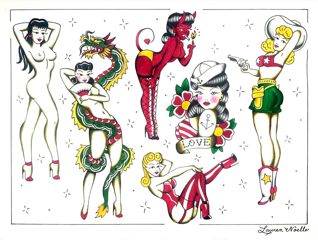 American Traditional Tattoo Flash Prints