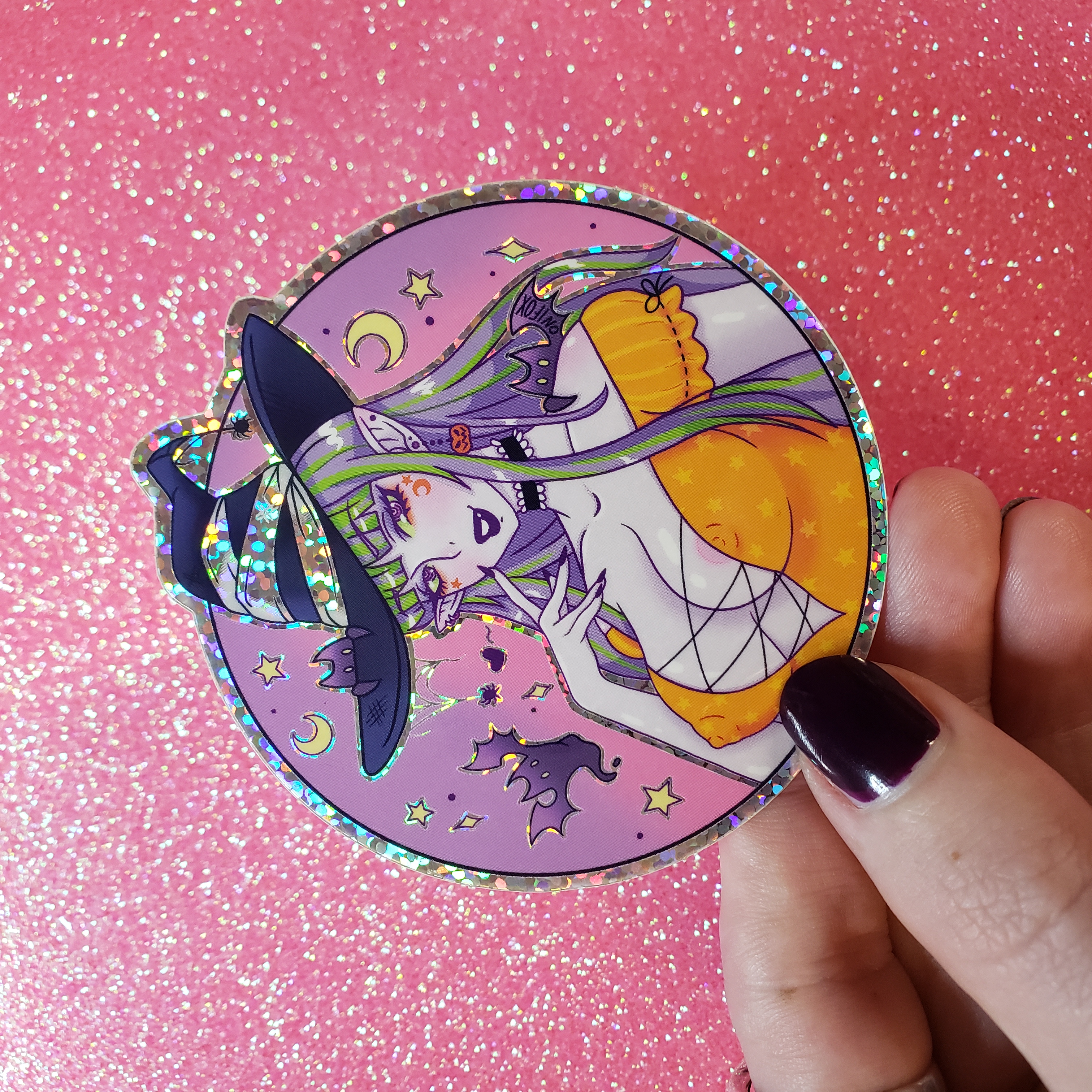 Glitter Witch Sticker