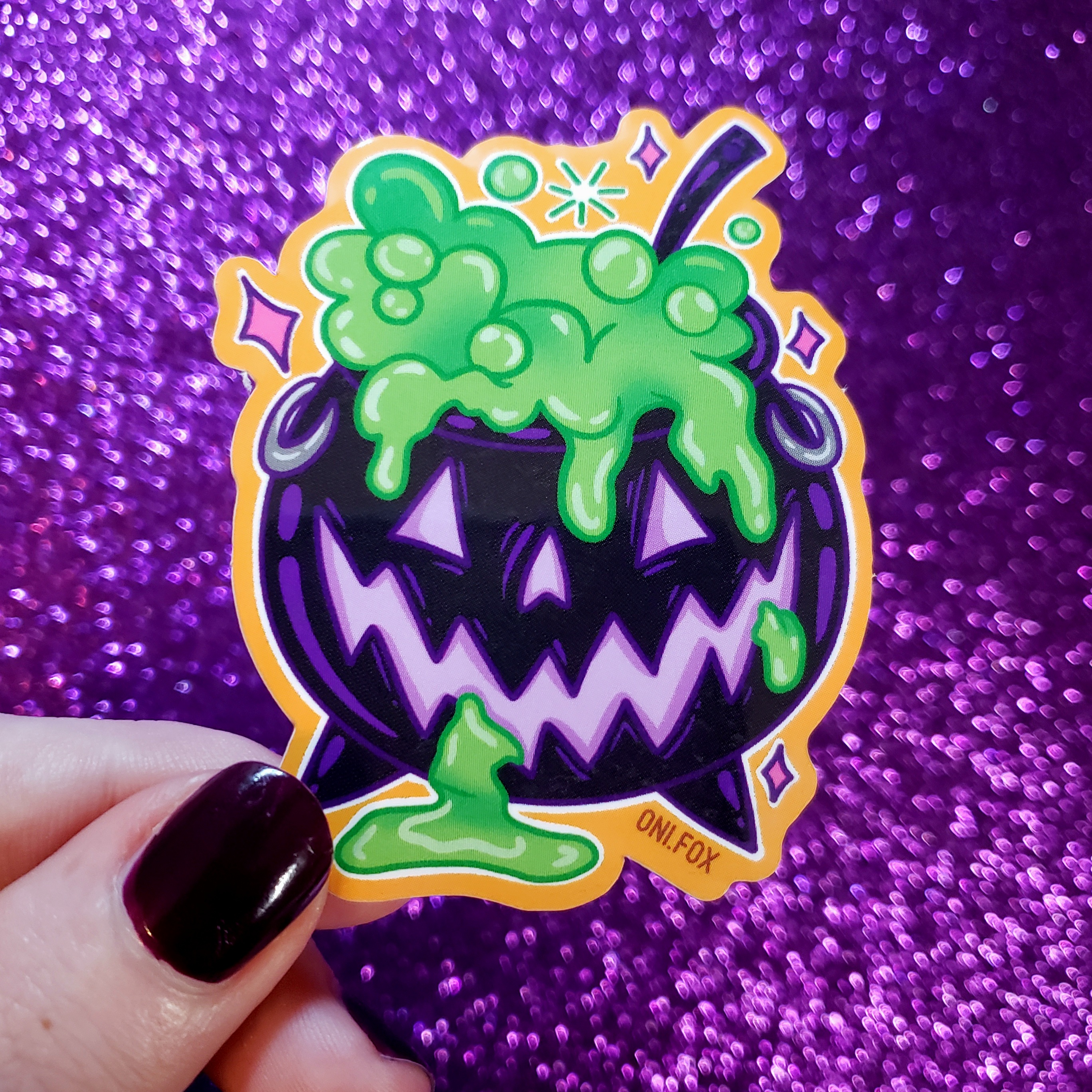 Pumpkin Cauldron Sticker