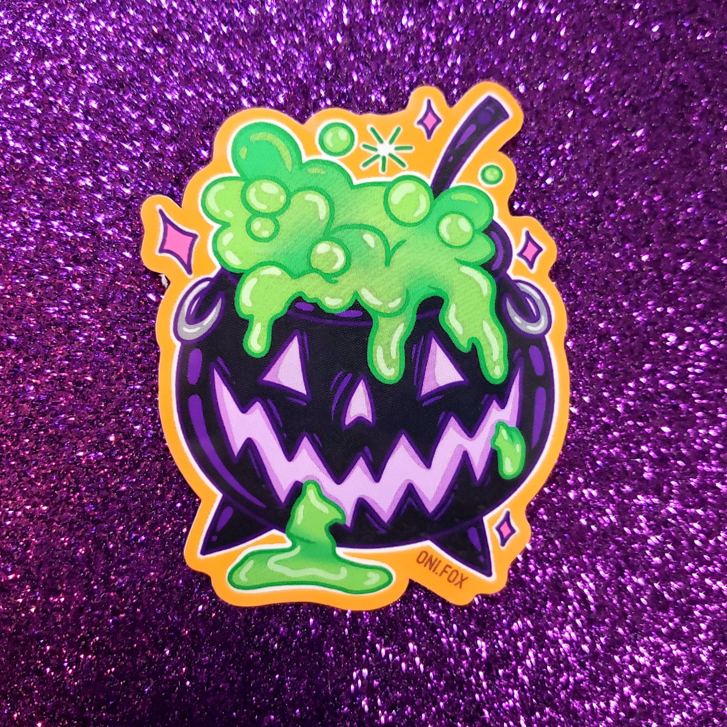 Pumpkin Cauldron Sticker