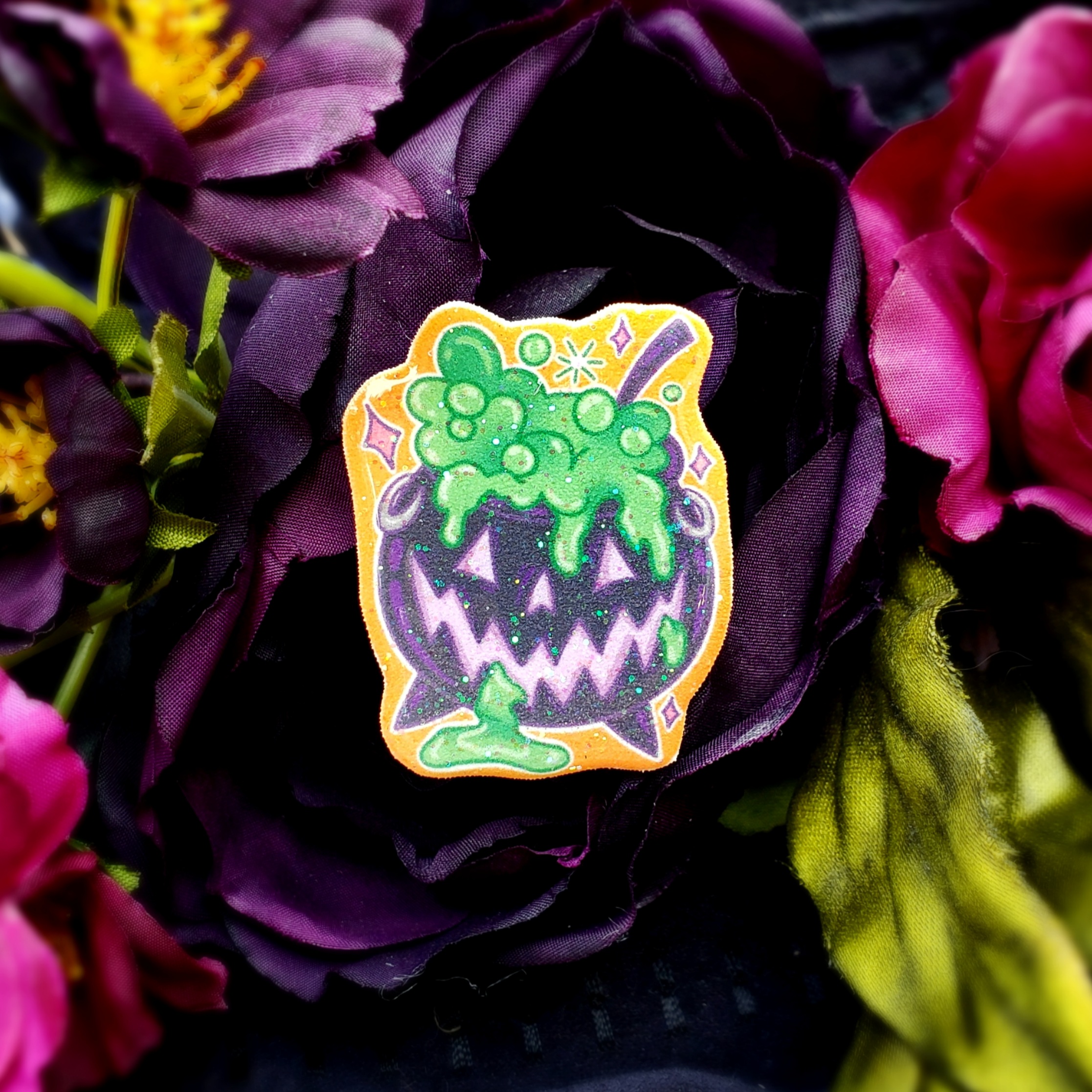 Pumpkin Cauldron Pin