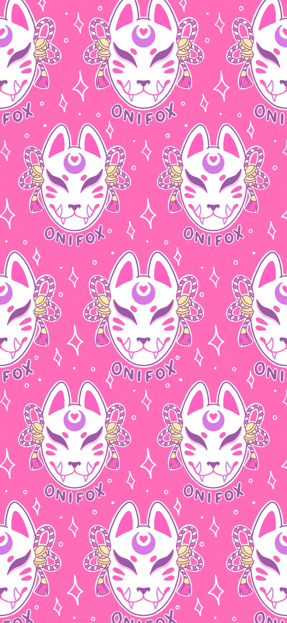 FREE Bubblegum OniFox Phone Wallpaper