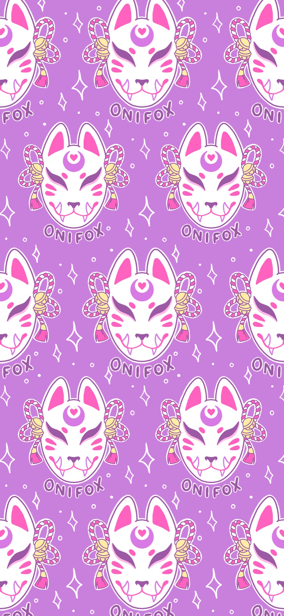 FREE Lavender OniFox Phone Wallpaper