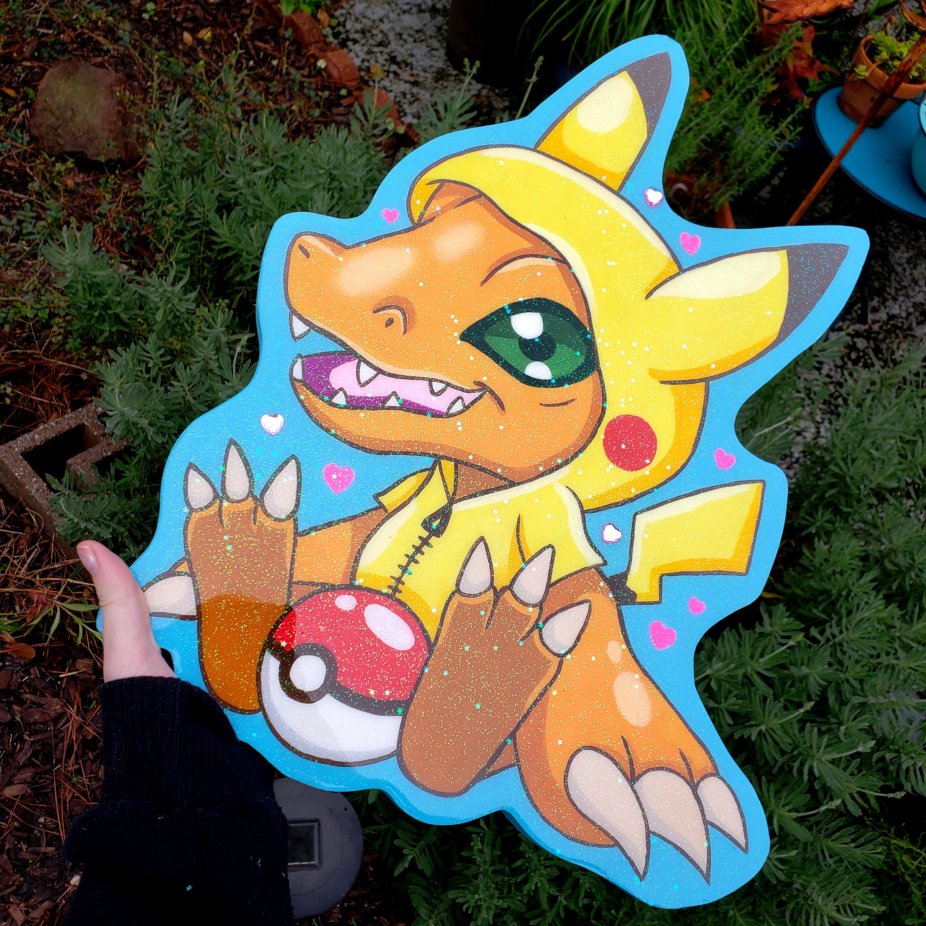 Pikachu x Agumon Original Painting