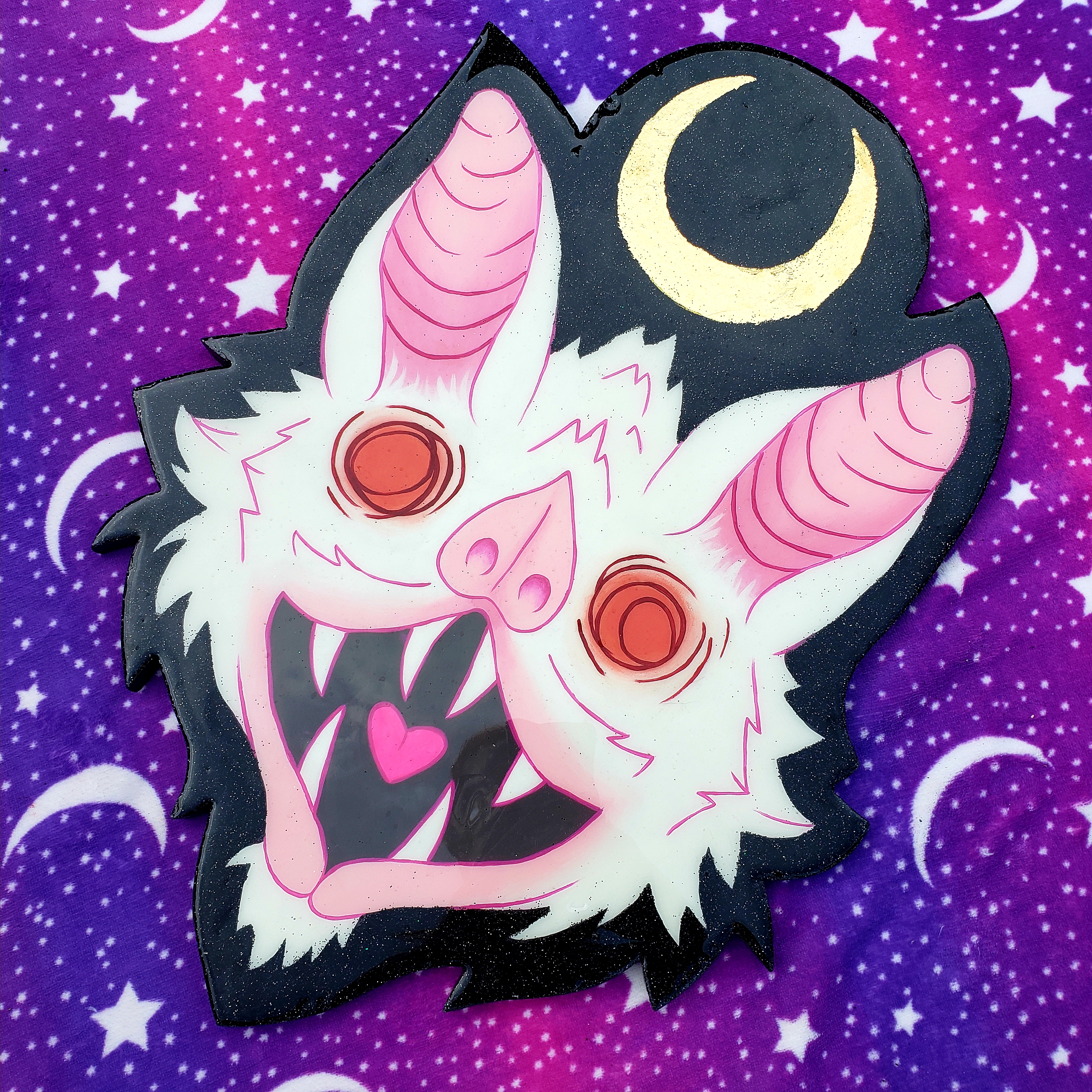 Albino Moon Bat Original Painting