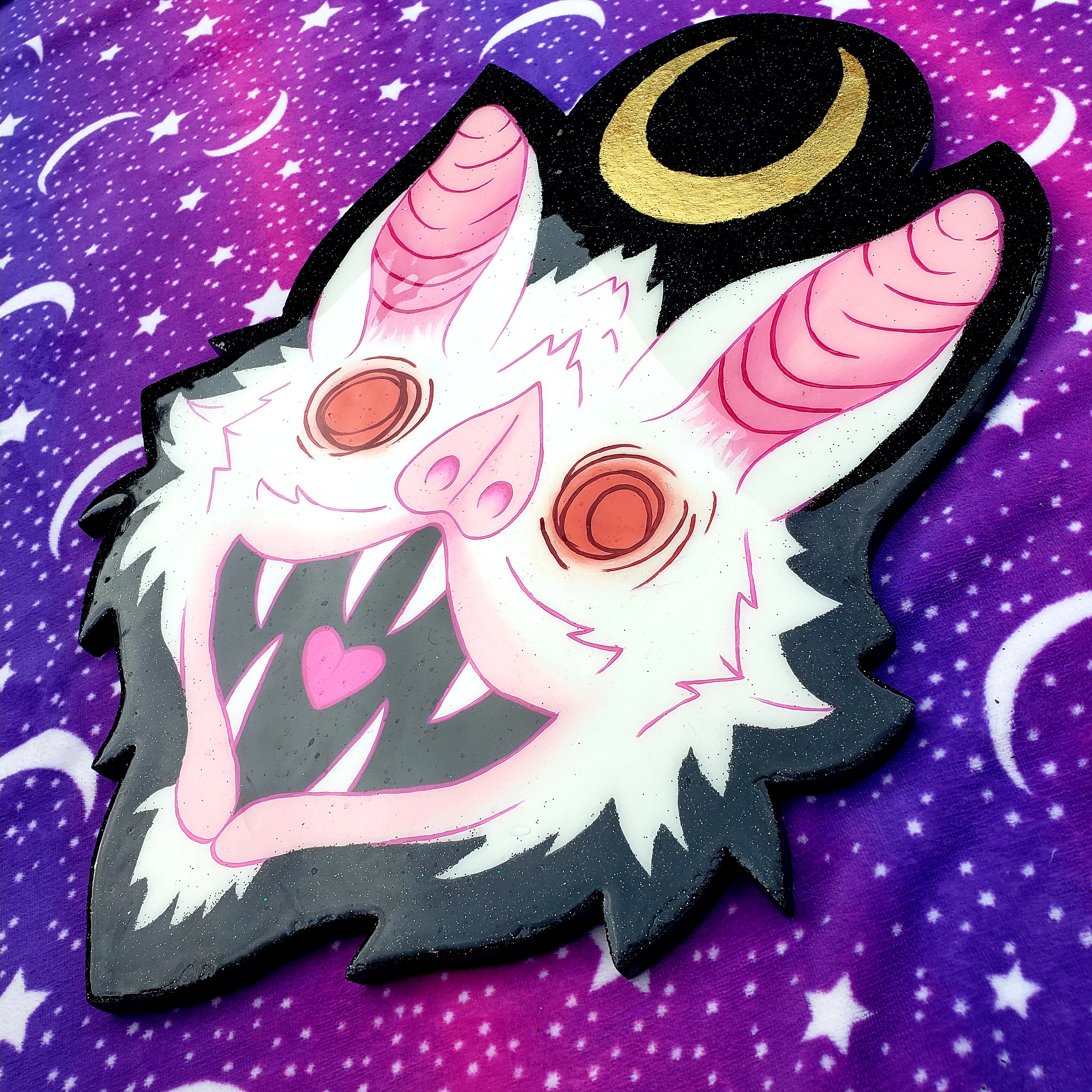 Albino Moon Bat Original Painting