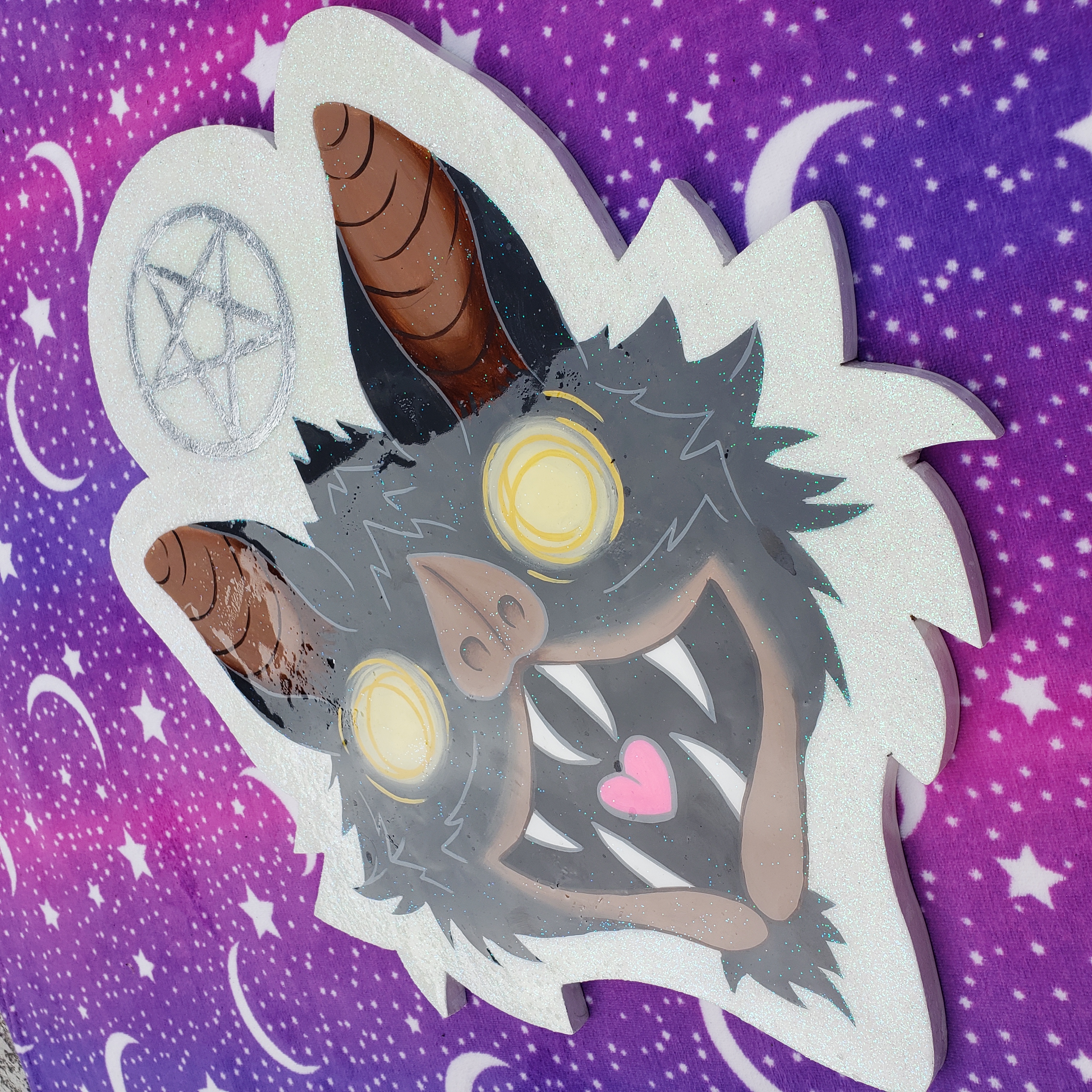 Pentacle Bat Original Painting