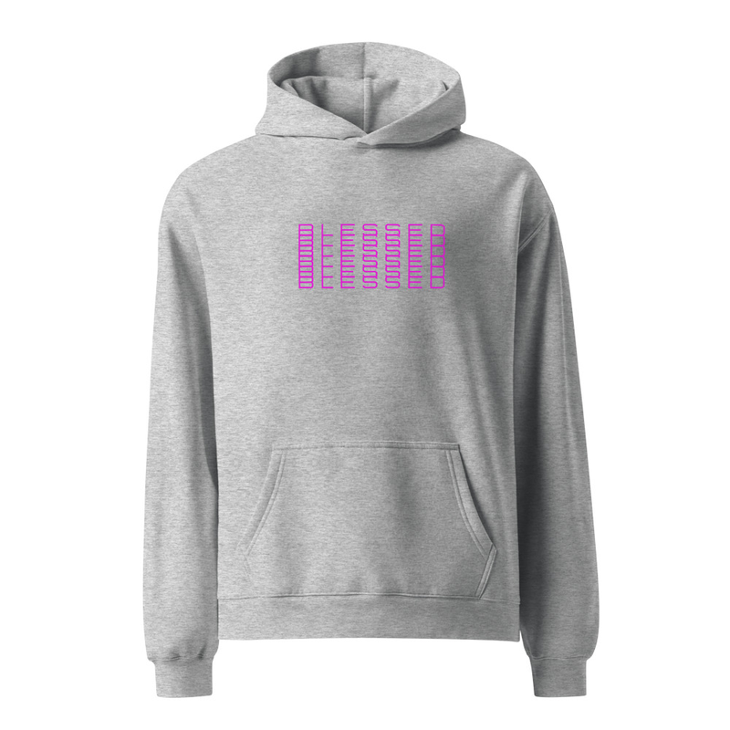 BLESSED - Stylish Gray Hoodie 