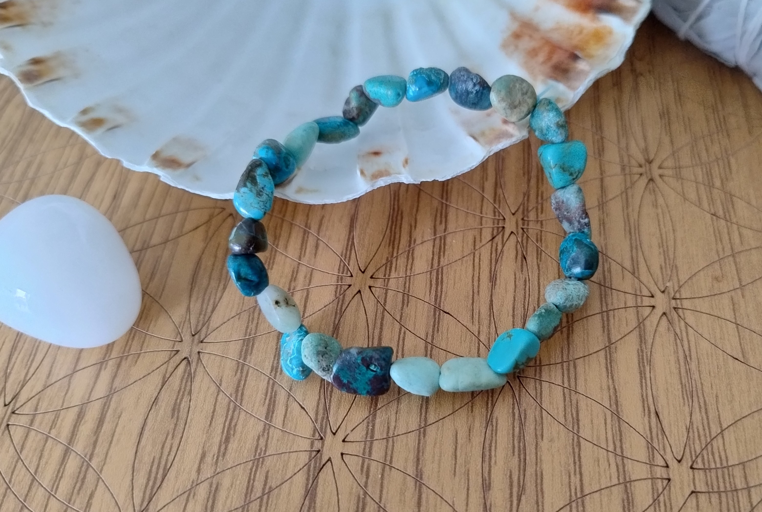 Bracelet pierres roulées Chrysocolle