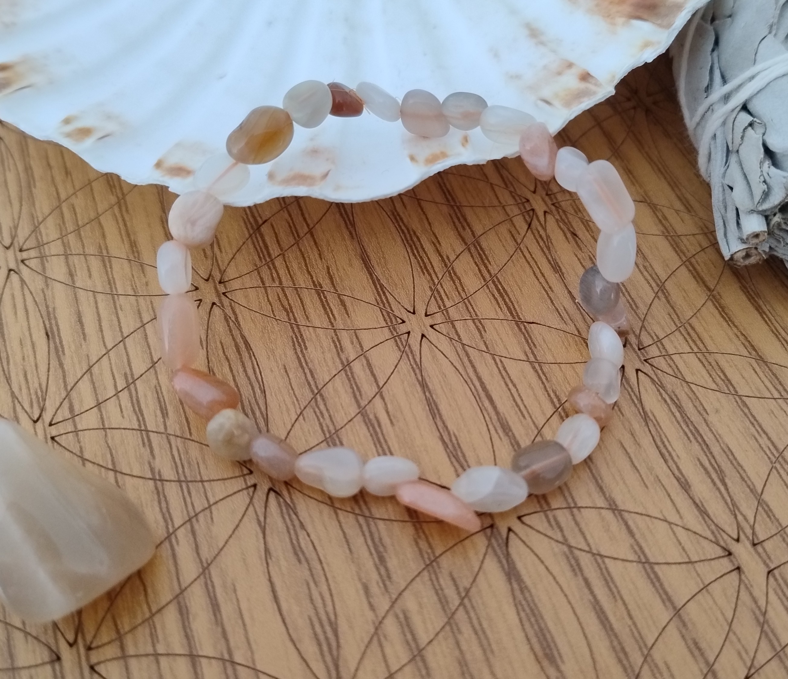 Bracelet Pierre de lune multicolore