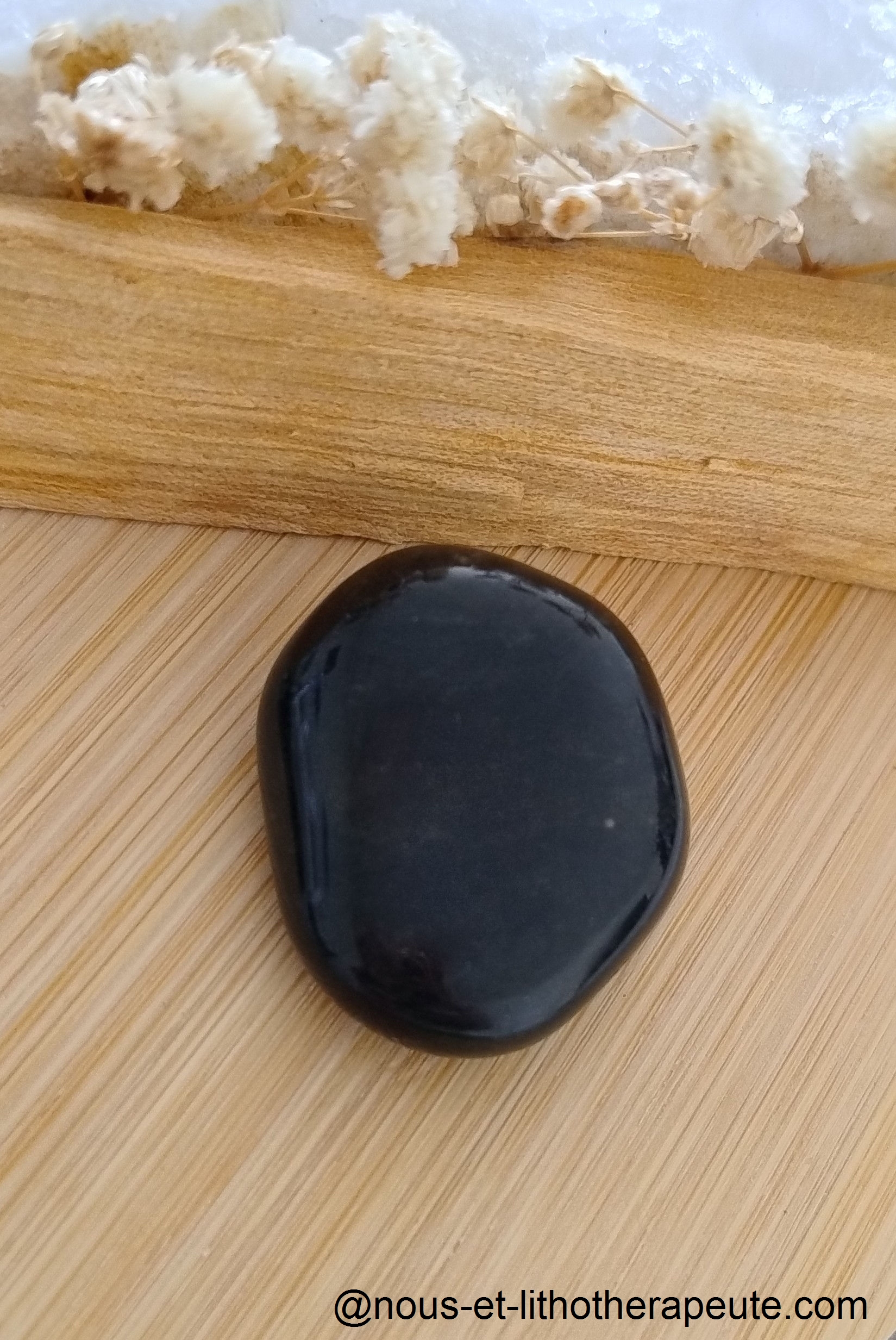 Obsidienne noire dorée
