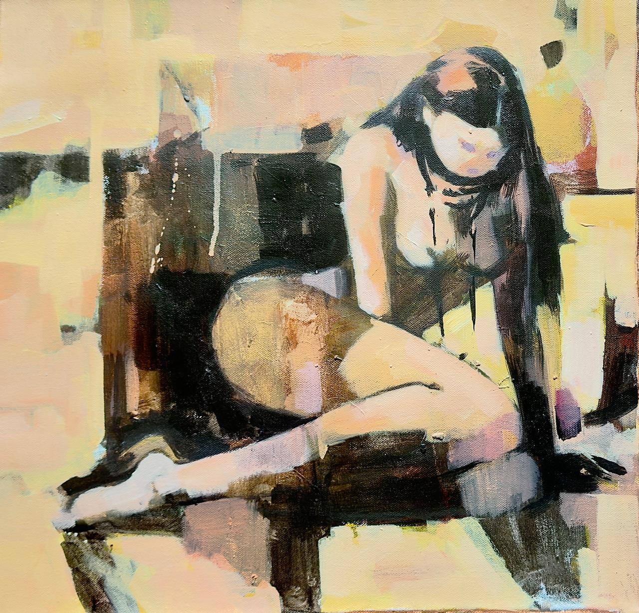 Abstract Sitting Woman Painting