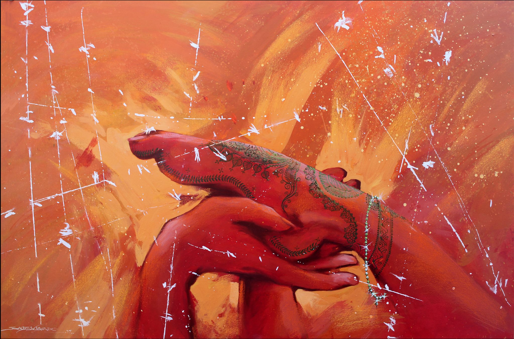 Abstract Hand Painting