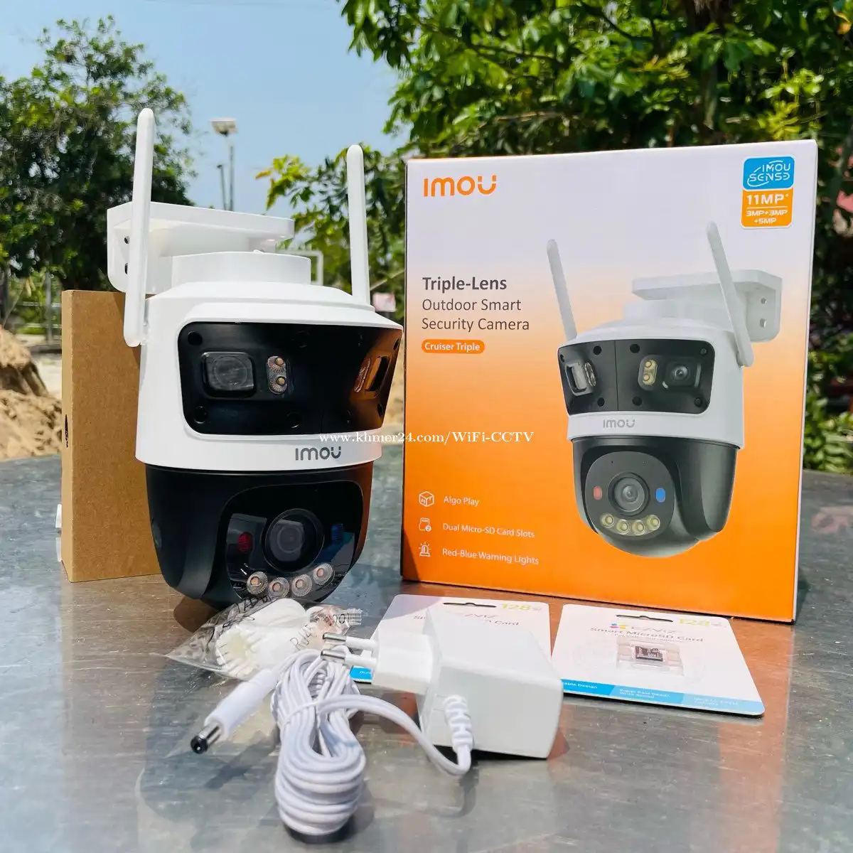 IMOU Cruiser Triple-Lens : 11MP à double objectif avec détection humaine/véhicule / couleur IPC-S7UP-11M0WED