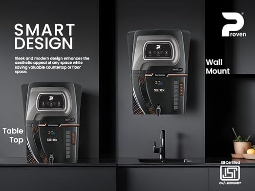 Proven Nexon Water Purifier – RO + UV + UF with Copper, Zinc, Alkaline Technology, LED Indicators 12L Storage, TDS Adjuster, Made in India, ISI | 12 Stage Purification | 1 Year Warranty