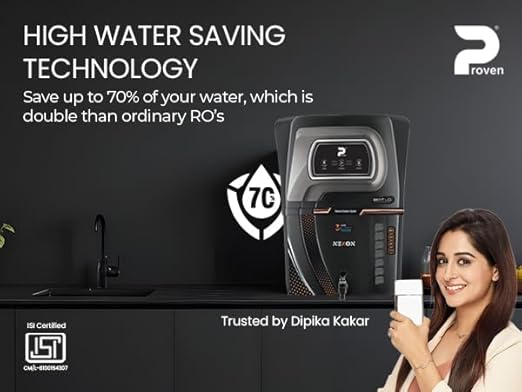 Proven Nexon Water Purifier – RO + UV + UF with Copper, Zinc, Alkaline Technology, LED Indicators 12L Storage, TDS Adjuster, Made in India, ISI | 12 Stage Purification | 1 Year Warranty