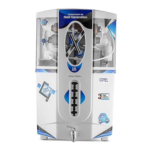 ROYAL AQUAFRESH Opel RO + UV + UF + TDS 18 liter Water Filter Electric Water Purifier Fully Automatic RO BIS Certified (IS 16240:2023) (1 Year Warranty On Motor & SMPS) (Omega Opel Model)