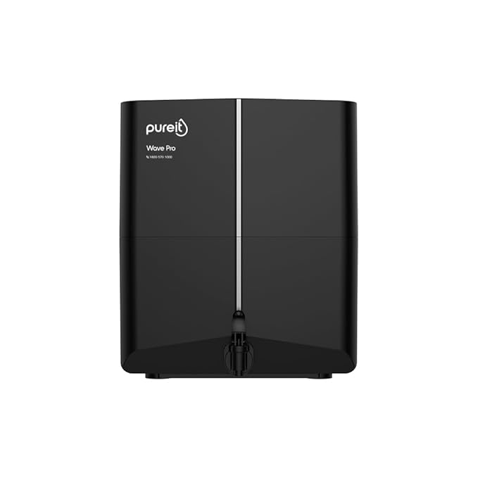 Pureit Wave Pro Mineral RO+UV LED in-tank | 7 stage Purification | 7 Liter's Capacity | Up to 45% Water Saving | Suitable for Borewell, Tanker & Municipal Water | Wall Mountable | Black