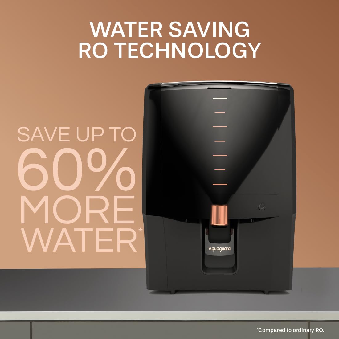 Aquaguard Aura RO+UV+UF+Taste Adjuster(MTDS) with Active Copper & Zinc 7L water purifier,8 stages of purification, suitable for borewell, tanker, municipal water(Black) from Eureka Forbes