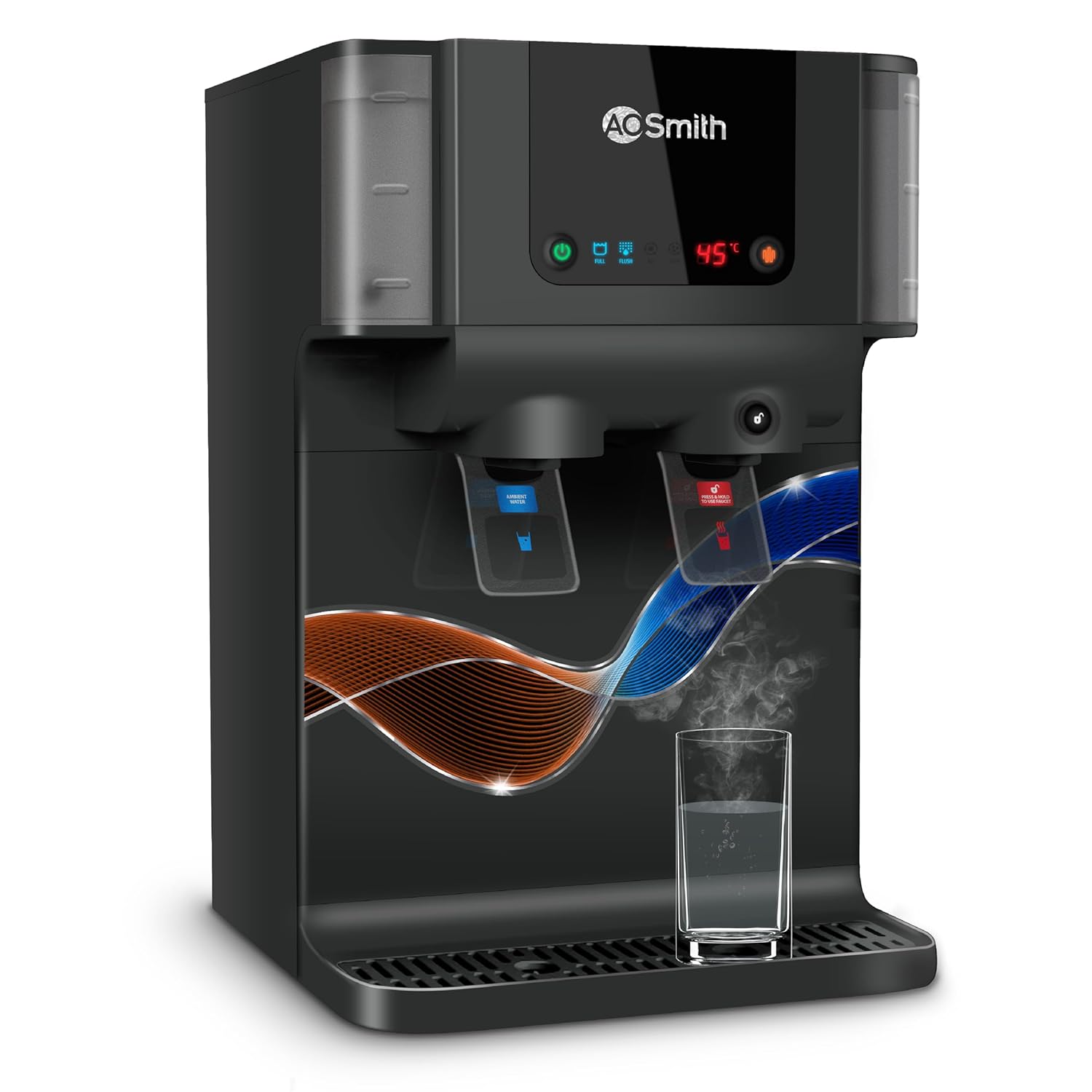 AO Smith Z9 Pro Black Instant Hot and Ambient Water RO+ SCMT+ Copper +Alkaline+ Mintech | Hot Water in Stainless Steel Tank| Save upto 55% Water |10L Storage...