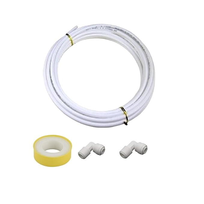 Devansh Water Purifier/Pipe 5 Meters 1/4" RO Tubing with 2 Jointers & Teflon Tape | Universal Fit for All RO Water Purifiers (White)
