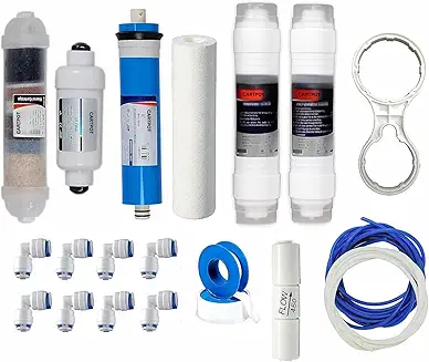 Devansh Water Purifier/Pipe 5 Meters 1/4" RO Tubing with 2 Jointers & Teflon Tape | Universal Fit for All RO Water Purifiers (White)