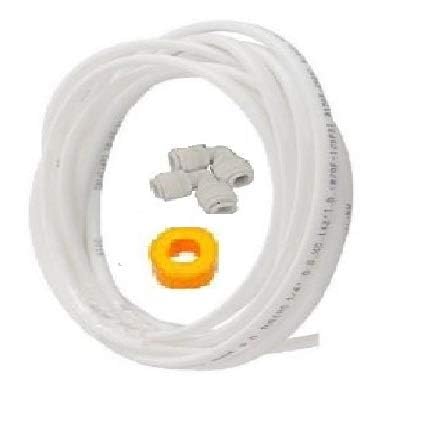 Devansh Water Purifier/Pipe 5 Meters 1/4" RO Tubing with 2 Jointers & Teflon Tape | Universal Fit for All RO Water Purifiers (White)