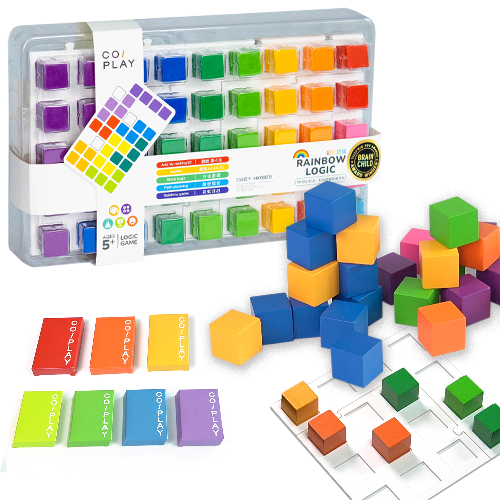 Rainbow Logic Game Wood