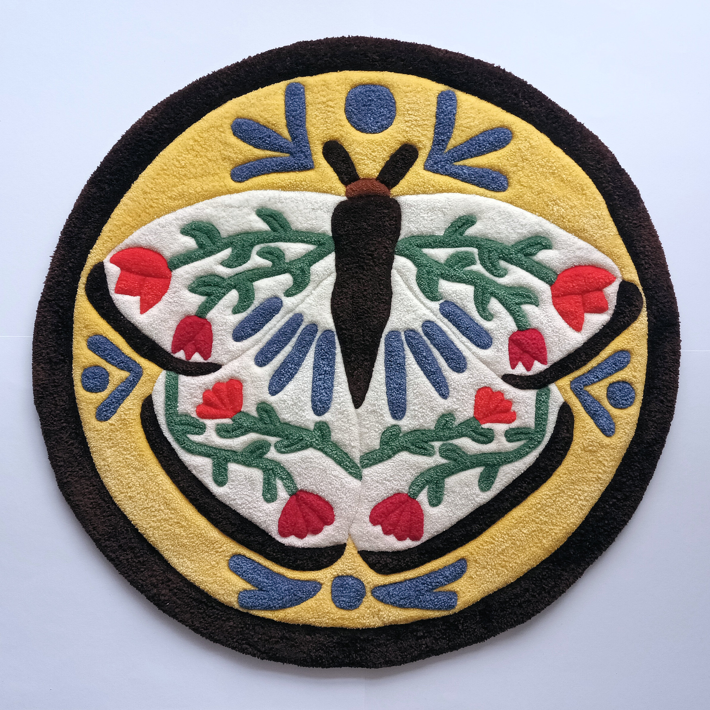 Folkart Moth Rug