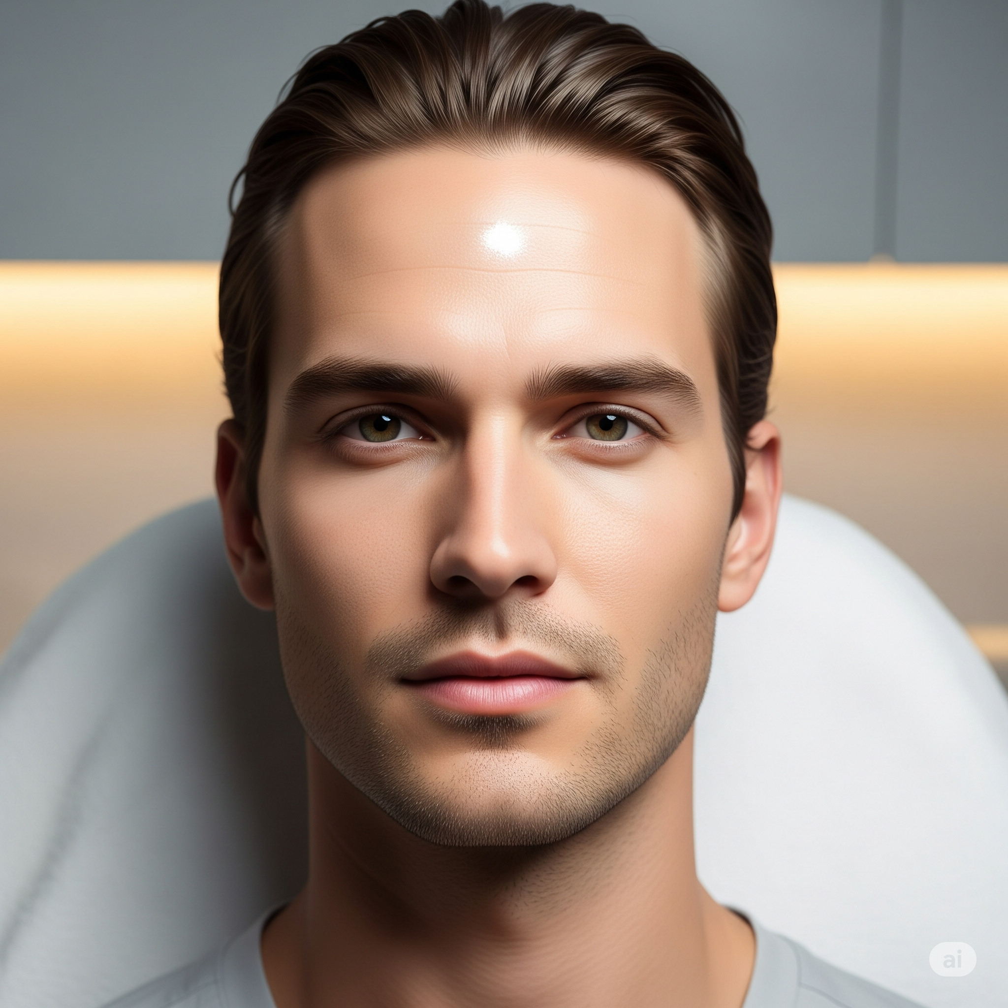 Stirnfalten mit Botox Behandlung für Männer