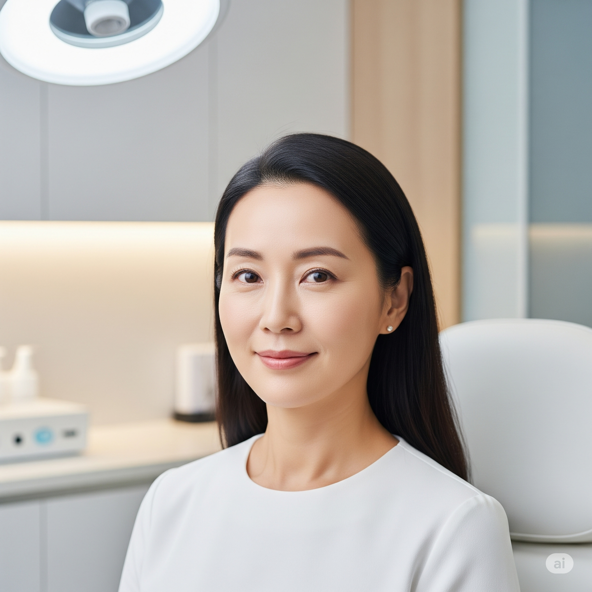 Stirnfalten mit Botox Behandlung für Frauen