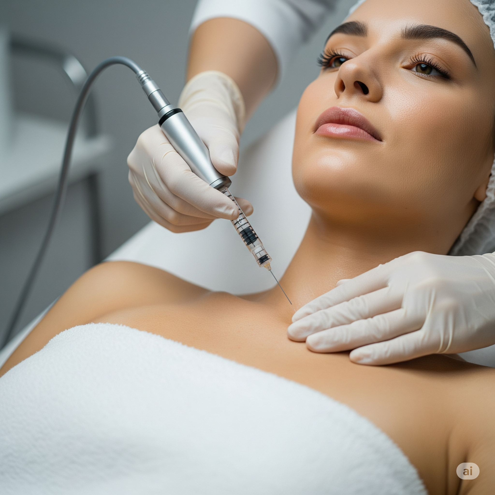 Mesotherapie für das Dekolleté