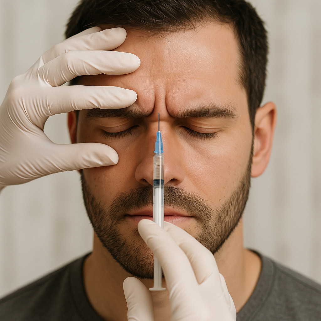 Zornesfalten mit Botox behandeln für Männer