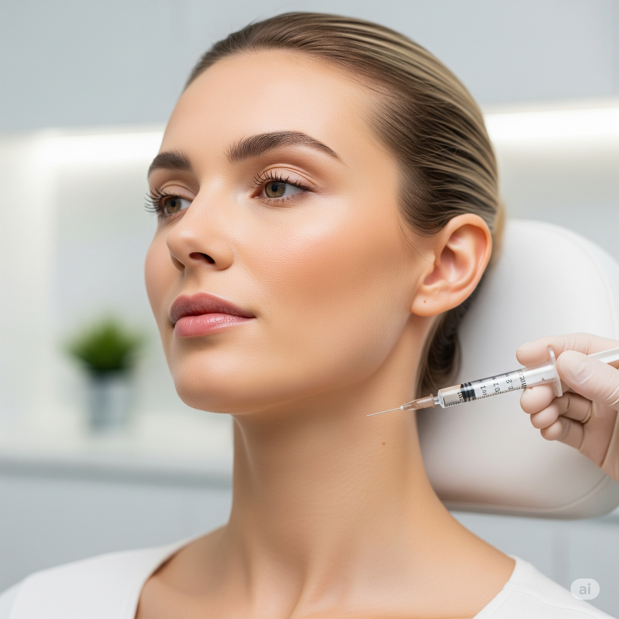 Hyalight-Revitalisierung / Subdermal-SoftFil am Hals