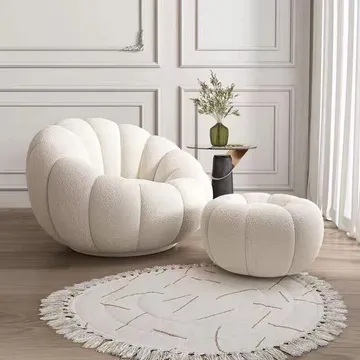 Pumpkin chair and Ottoman