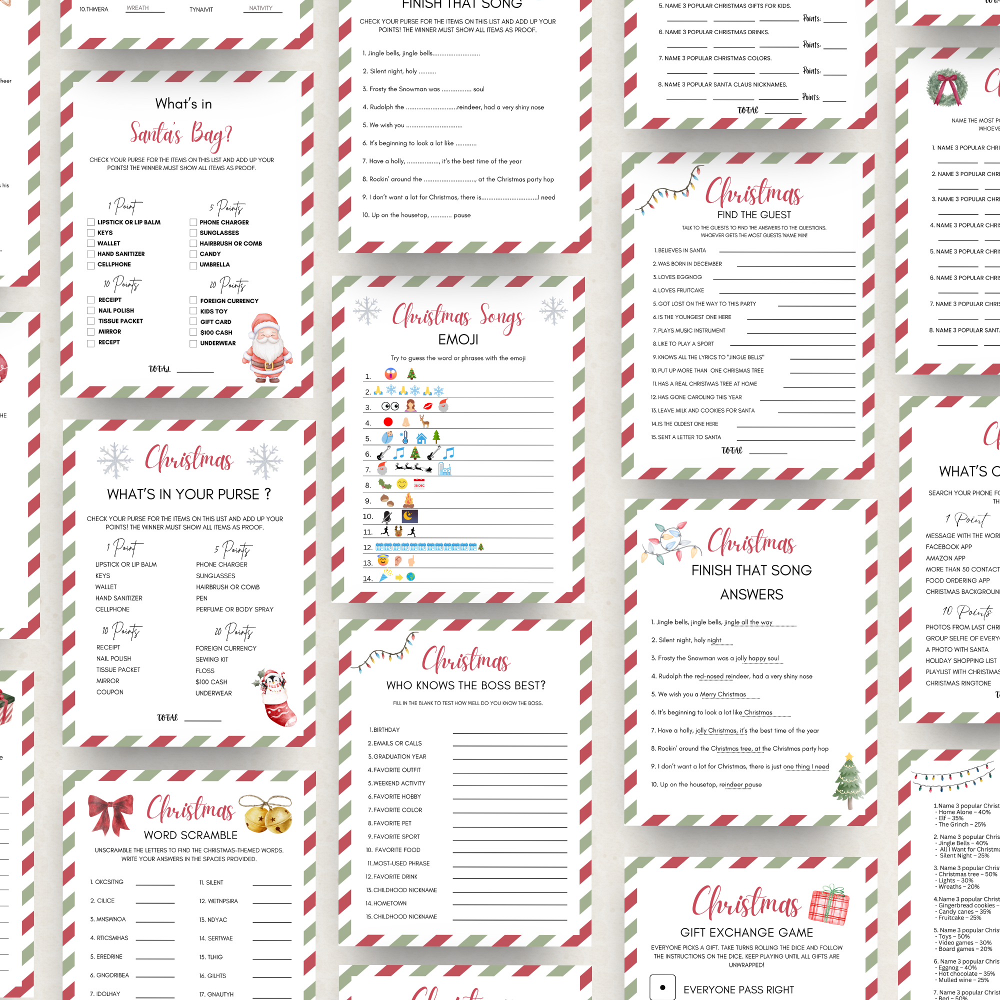 50 Printable Christmas Party Games | Fun for Families & Work Parties