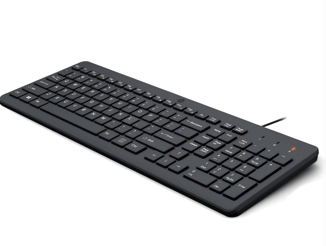 HP 150 Tastiera Cablata, Connessione con Cavo USB-A con la Lunghezza di 1 m, 12 Tasti Programmabili, Tastiera Qwerty, Layout Italiano, Compatibile con Windows 10 e 11, Nera