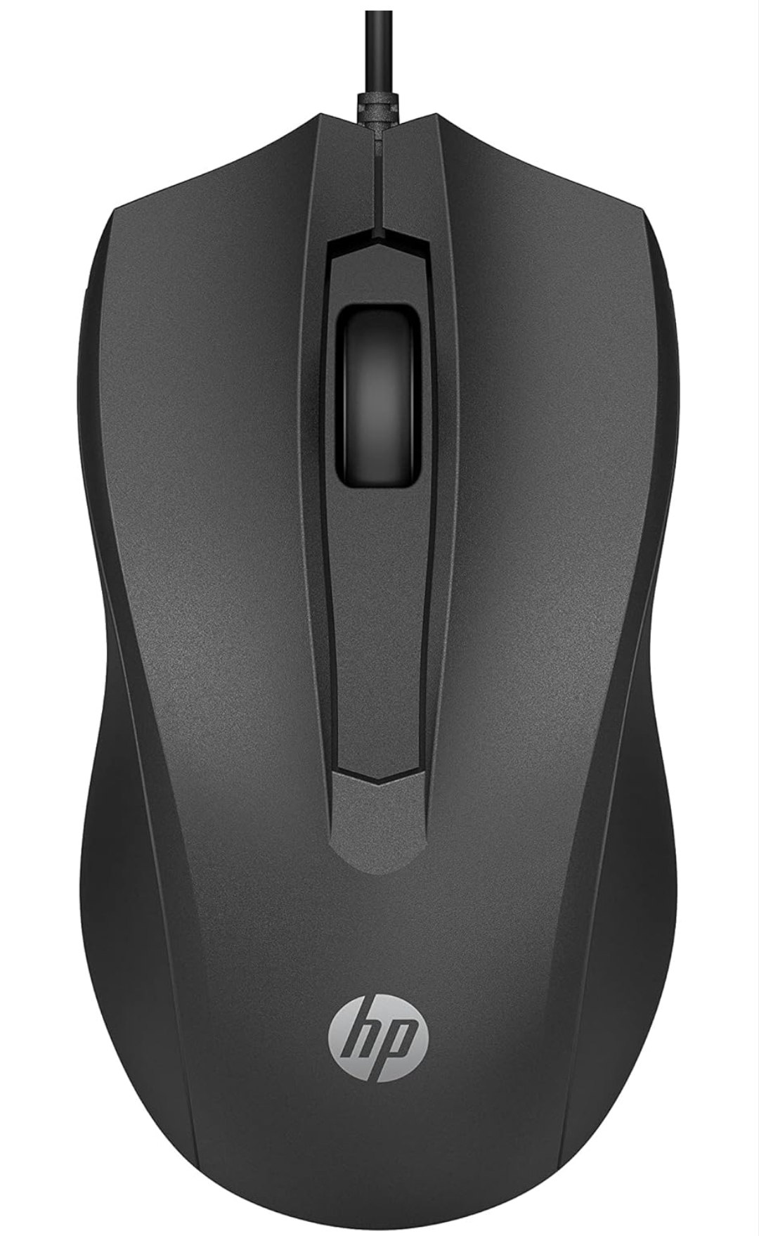 HP 100 Mouse Cablato, 1.600 DPI, destrorso, 3 pulsanti, rotella di corrimento, nero