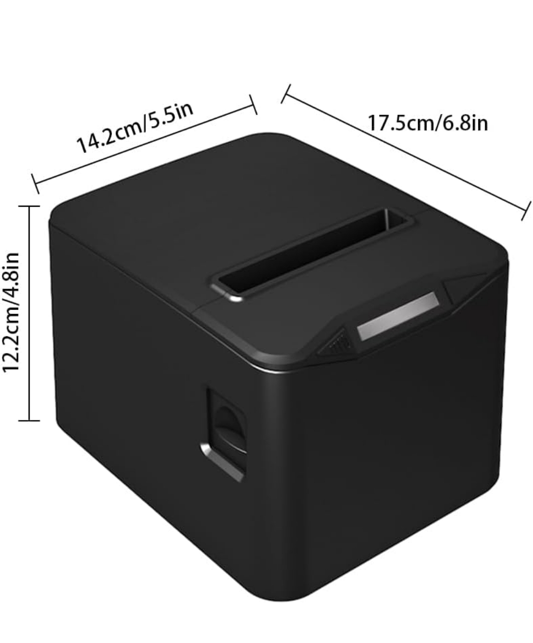 YIWENG Stampante Termica per Ricevute 80mm Stampa Termica Diretta Desktop Connessione USB+LAN Alta velocità con Taglierina Automatica Cestino Carta di Grandi Dimensioni Supporto ESC/POS