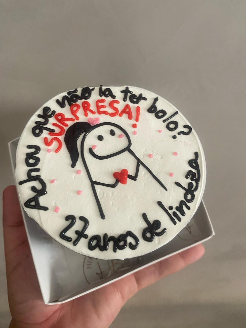 Bolo Bentô cake na caixinha