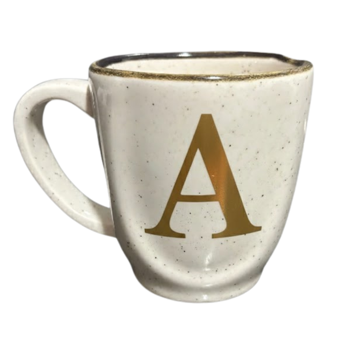 Caneca de cerâmica personalizada com inicial 