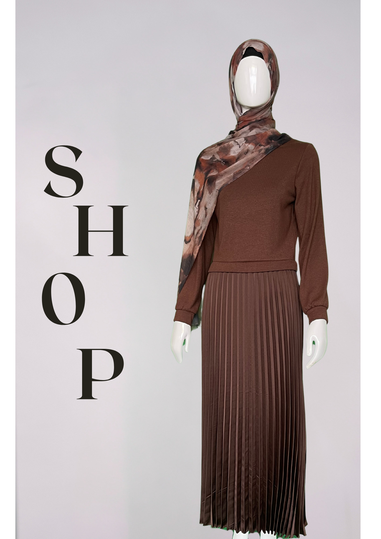 Modest Pleated Dress (One Piece)