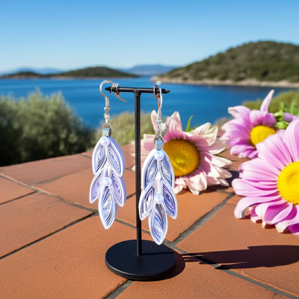 Handcrafted Quilled Paper Earrings 